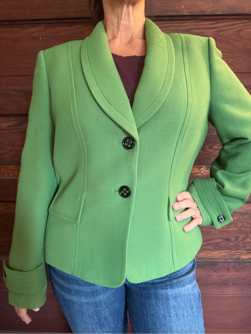 TAHARI Green Women's Tailored Jacket